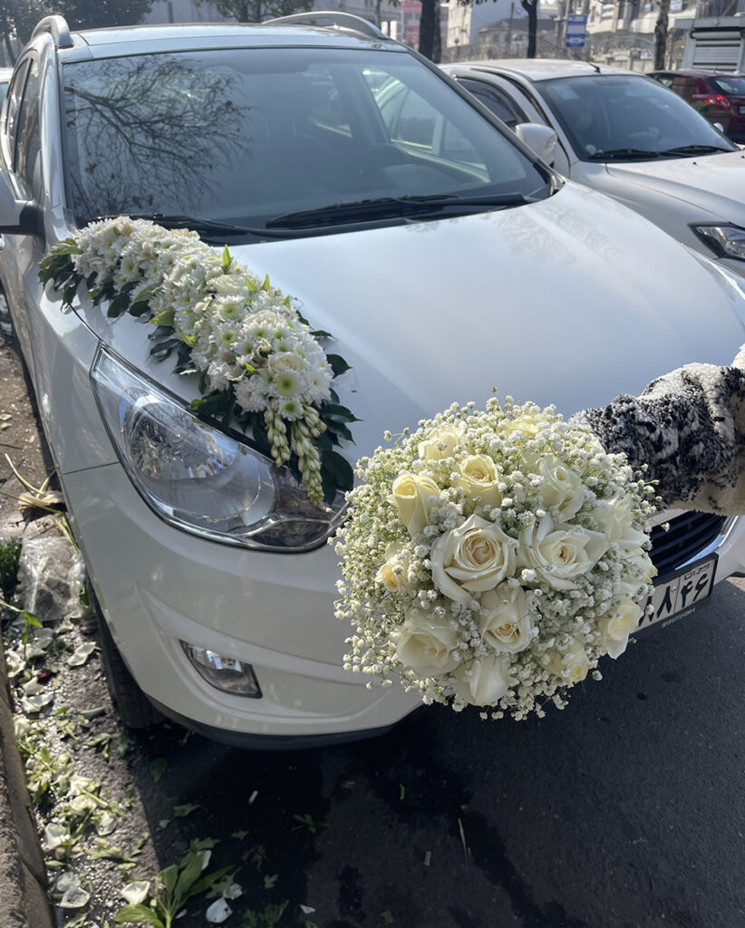 گل کاری ماشین عروس